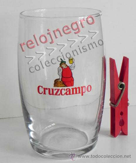 Coleccionismo de cervezas: VASO CRUZCAMPO CRISTAL - PUBLICIDAD DE CERVEZA - DIBUJO DE GAMBRINUS -M&Aacute;S COSAS DE CERVEZAS EN VENTA