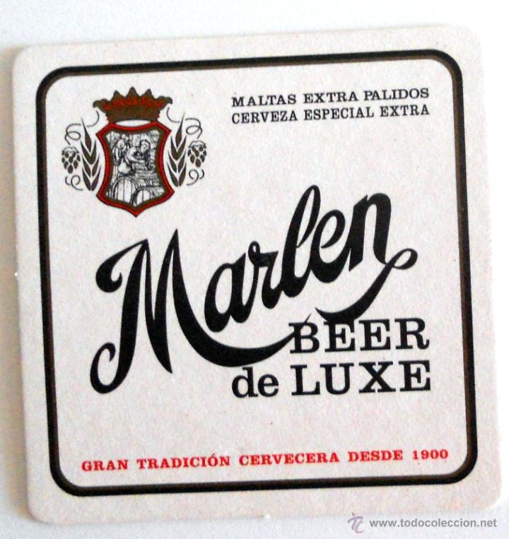 Coleccionismo de cervezas: POSAVASO COASTER CERVEZA MARLEN LA ZARAGOZANA AMBAR. CERVEZA ESPECIAL EXTRA.