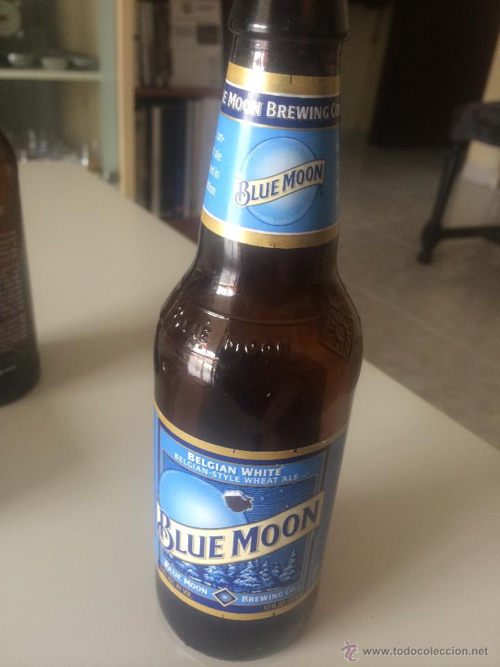 Coleccionismo de cervezas: Botella de cerveza Blue Moon. B&eacute;lgica.