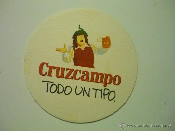 Coleccionismo de cervezas: posavasos carton duro cruzcampo -impreso dos caras jr