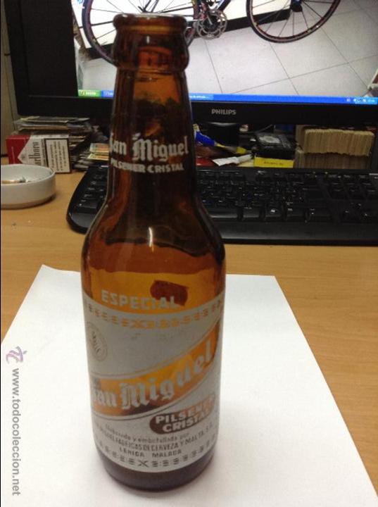 Coleccionismo de cervezas: Botella cerveza San Miguel - Foto 1