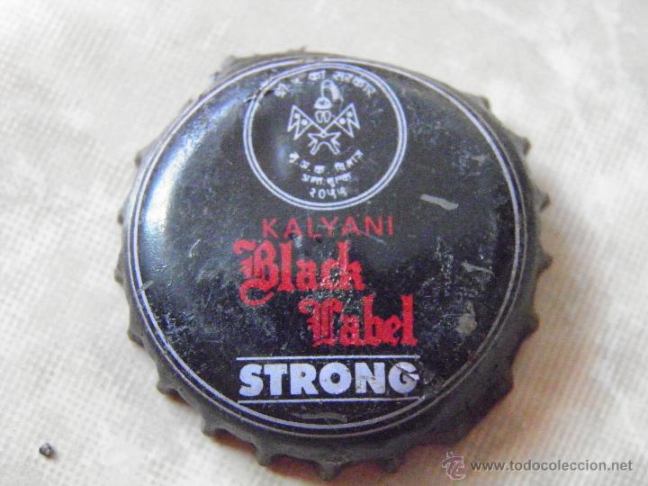 Coleccionismo de cervezas: TAP&Oacute;N CORONA BOTTLE CAP BEER CHAPA CERVEZA KALYANI BLACK LABEL. NEPAL.(27)--LOTE N. 2035----CARMANJO
