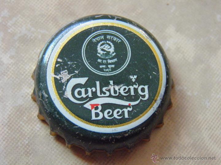Coleccionismo de cervezas: BOTTLE CAP TAP&Oacute;N CORONA BIRRA BIER BEER CHAPA CERVEZA CARLBERG. NEPAL.(15)--- LOTE N. 2146--CARMANJO