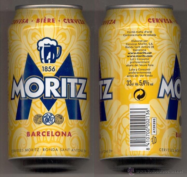 Coleccionismo de cervezas: Lata Bote Cerveza Beer Can Moritz. Espa&ntilde;a