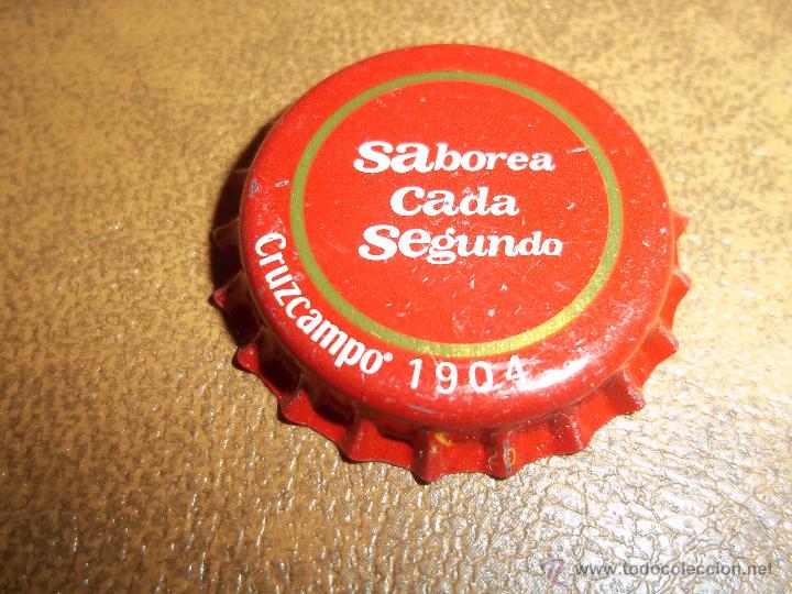 Coleccionismo de cervezas: CHAPA CERVEZA SABOREA CADA SEGUNDO DE CRUZCAMPO SIN USAR CHAPA ABIERTA