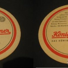 Coleccionismo de cervezas: POSAVASOS CERVEZA KONIG - PILSENER Nº 12. CERVEZAS. Lote 45617782