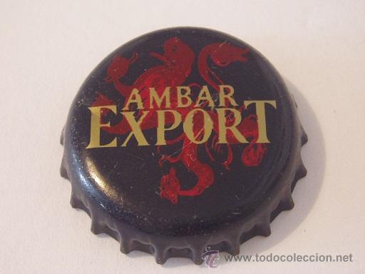Coleccionismo de cervezas: CHAPA CERVEZA AMBAR EXPORT, FACTORIA U