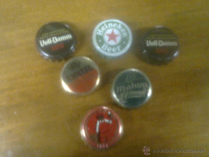 Coleccionismo de cervezas: lote chapas cerveza 2004 - Heineken, Mahou, Amstel, mahoy, Estrella