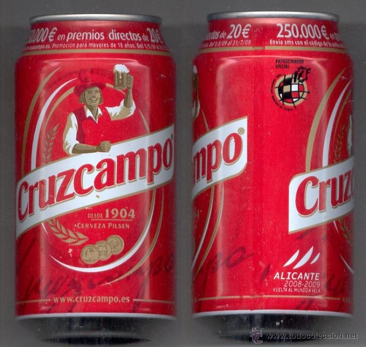 Coleccionismo de cervezas: Lata bote cerveza beer can Cruzcampo (CRU-61). Espa&ntilde;a