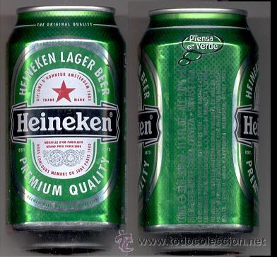 Coleccionismo de cervezas: Lata bote cerveza beer can Heineken (HEI 25). Espa&ntilde;a