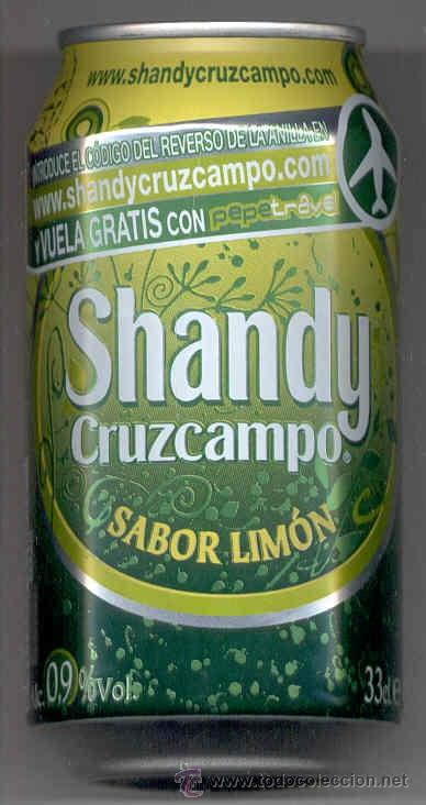 Coleccionismo de cervezas: Lata bote cerveza beer can Cruzcampo Shandy (SHA 16). Espa&ntilde;a