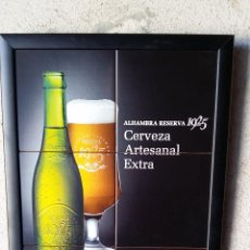 Coleccionismo de cervezas: PRECIOSO CARTEL PUBLICITARIO DE CERVEZA ALHAMBRA, EN AZULEJO. . Lote 47993863