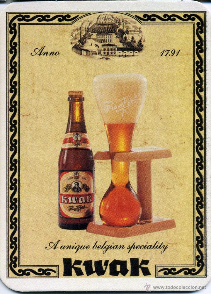 Coleccionismo de cervezas: posavasos cerveza &ndash; kwak &ndash; BOTELLA VASO - A