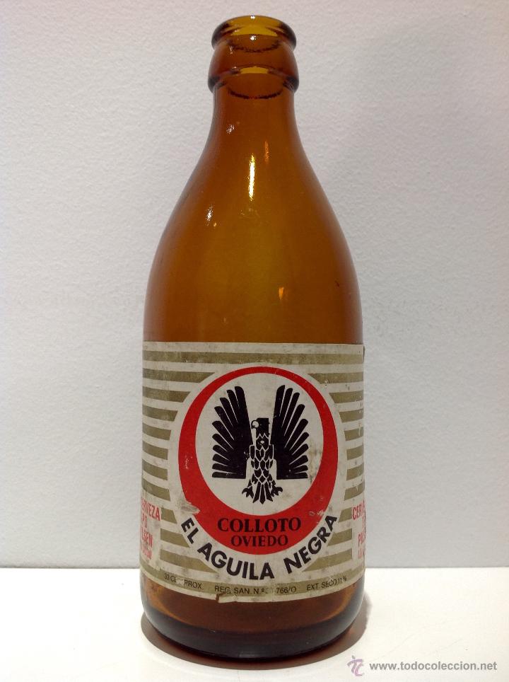 Collectionnisme de bi&egrave;res: ANTIGUA BOTELLA DE CERVEZA *EL AGUILA NEGRA* 33 CL. TIPO PILSEN, ETIQUETA PAPEL