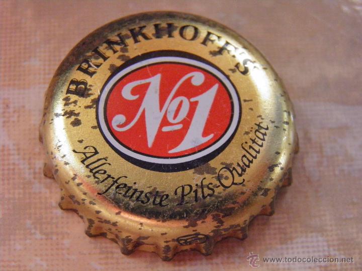 Coleccionismo de cervezas: TAP&Oacute;N CORONA BIERE BOTTLE CAP BEER CHAPA CERVEZA BRINKHOFF'S.(2) ALEMANIA. --LOTE N.2076---CARMANJO