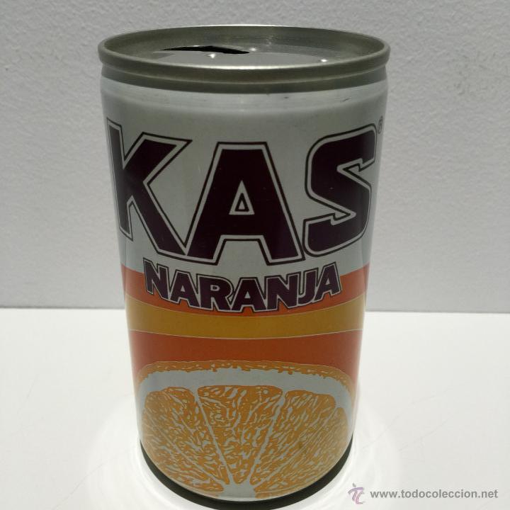 Coleccionismo de cervezas: ANTIGUA LATA DE * KAS NARANJA * A&Ntilde;OS 80