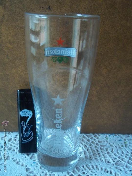Coleccionismo de cervezas: VASO PEQUE&Ntilde;O HEINEKEN LETRAS EN BLANCO EN TRASERA IMPECABLE ESTADO