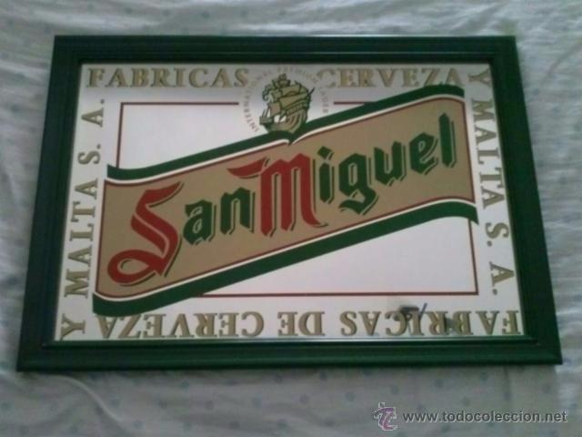 Coleccionismo de cervezas: CUADRO ESPEJO CERVEZA SAN MIGUEL