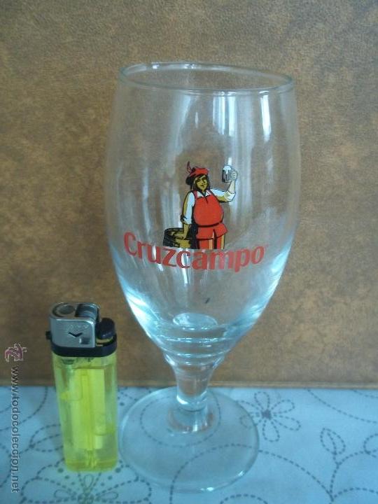 Coleccionismo de cervezas: ANTIGUA COPA PEQUE&Ntilde;A CERVEZA CRUZCAMPO GAMBRINUS IMPECABLE ESTADO MIRAR MI OTRA CRISTALERIA