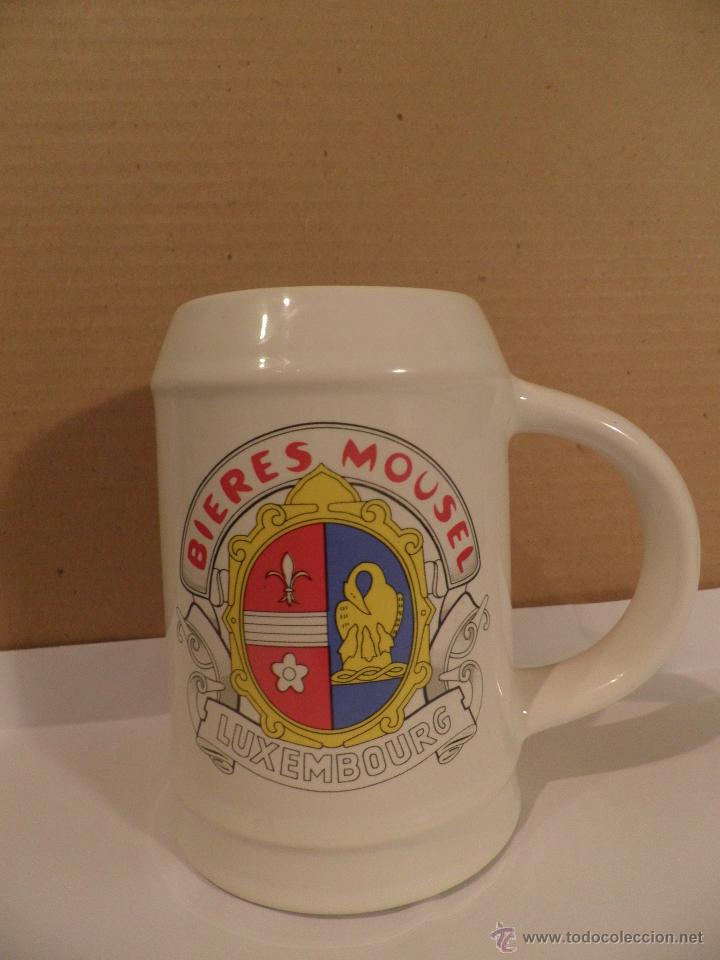 Coleccionismo de cervezas: JARRA DE CERVEZA MOUSEL LUXEMBOURG - Foto 3