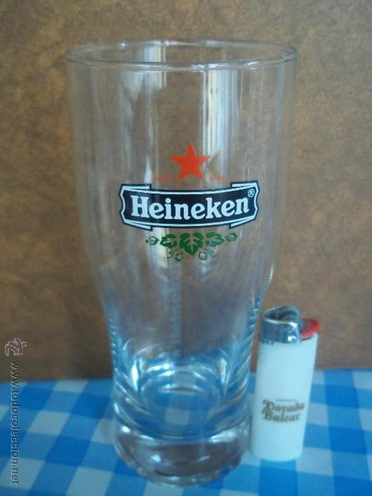 Coleccionismo de cervezas: GRAN VASO CERVEZA HEINEKEN 0,5L  18,2 ALTO X 8,1 BOCA BEER GLASS IMPECABLE MIRAR MI OTRA CRISTALERIA