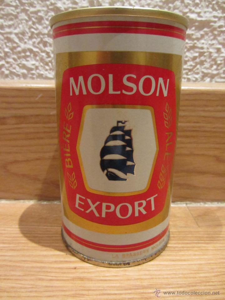 Colecionismo de cervejas: Lata Cerveza Molson Export  . Canada.Bote cerveza . A&ntilde;os 80