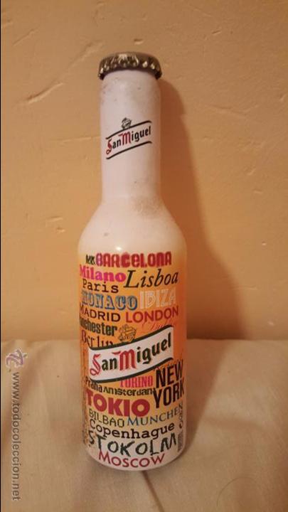 Coleccionismo de cervezas: BOTELLA DE ALUMINIO CEVEZA SAN MIGUEL CIUDADES DEL MUNDO CAD. 2009 SIN ABRIR