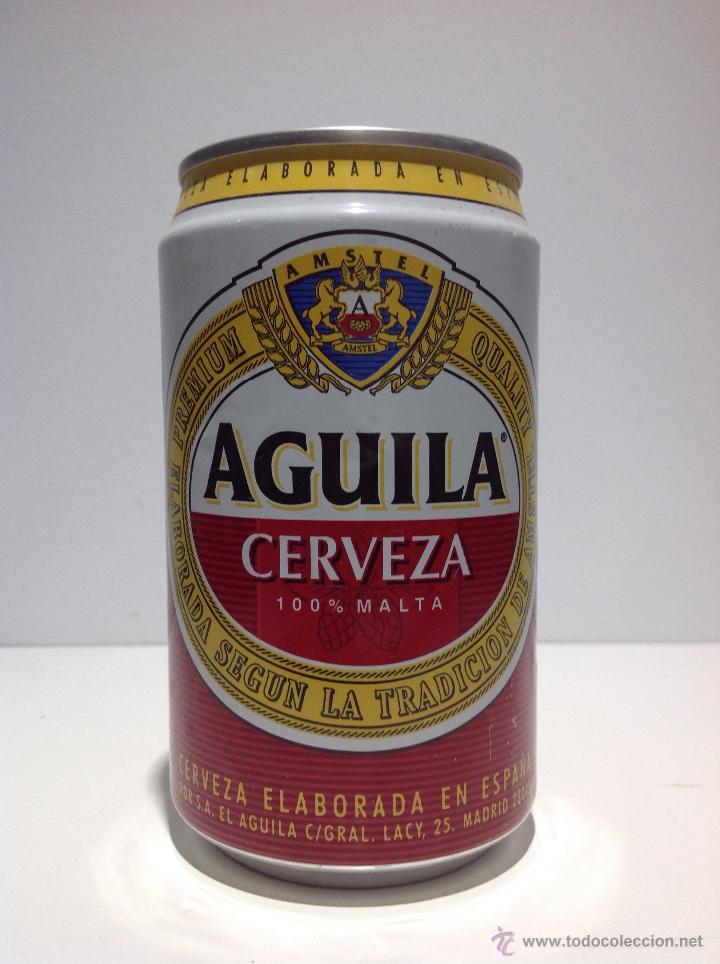 Collectable Beer: ANTIGUO LATA BOTE DE CERVEZA * AGUILA * A&Ntilde;OS 90
