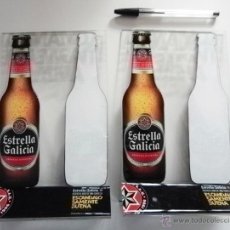 Coleccionismo de cervezas: LOTE DISPLAY DE BAR - CERVEZA ESTRELLA DE GALICIA - PUBLICIDAD D BOTELLÍN -PARA PONER PAPEL O CARTAS