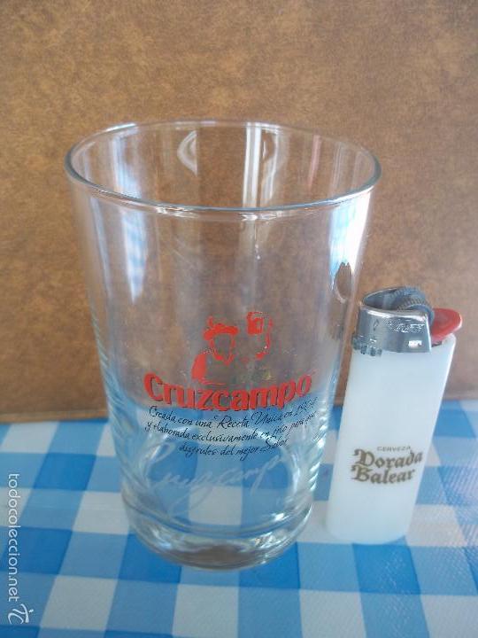 Coleccionismo de cervezas: VASO PEQUE&Ntilde;O CERVEZA CRUZCAMPO 10,8 CM ALTURA IMPECABLE ESTADO ESPECIAL COLECCIONISTAS