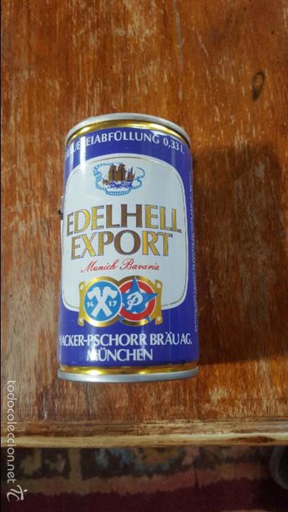 Colecionismo de cervejas: ANTIGUA LATA DE CERVEZA VACIA - EDELHELL