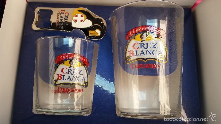 Coleccionismo de cervezas: LOTE REGALO NAVIDAD CERVEZA CRUZ BLANCA CRUZCAMPO