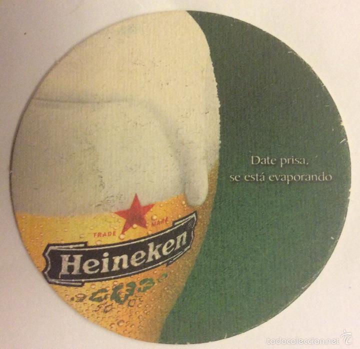 Coleccionismo de cervezas: POSAVASOS CERVEZA HEINEKEN. DOS CARAS. CARTON DURO.