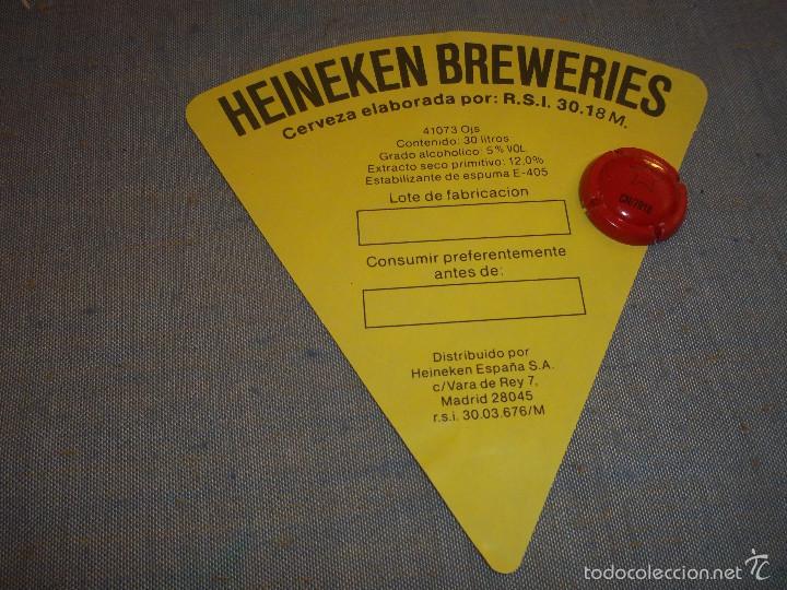 Coleccionismo de cervezas: ETIQUETA CERVEZA HEINEKEN BREWERIES CERVEZA DISTRIBUIDA POR HEINEKEN ESPA&Ntilde;A MADRID NUEVA