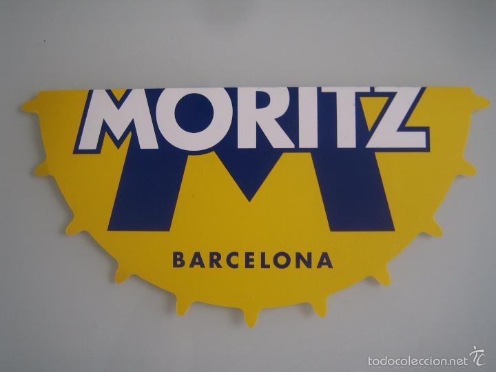 Coleccionismo de cervezas: interesante abanico troquelado publicidad de cerveza moritz