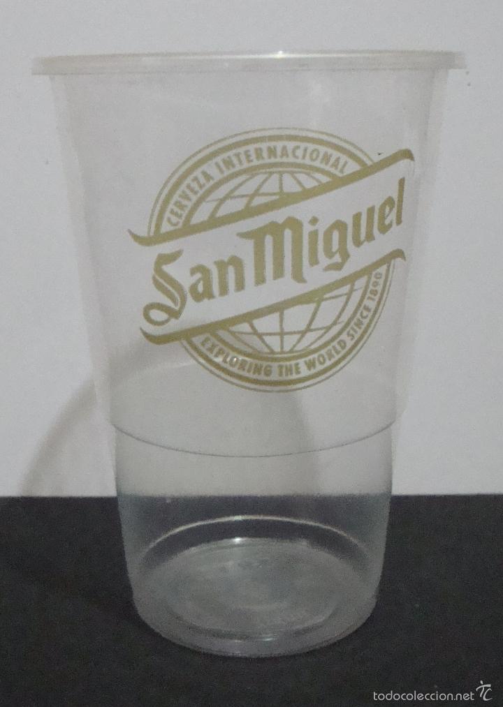 Coleccionismo de cervezas: (TC-7) VASO PLASTICO CERVEZA SAN MIGUEL