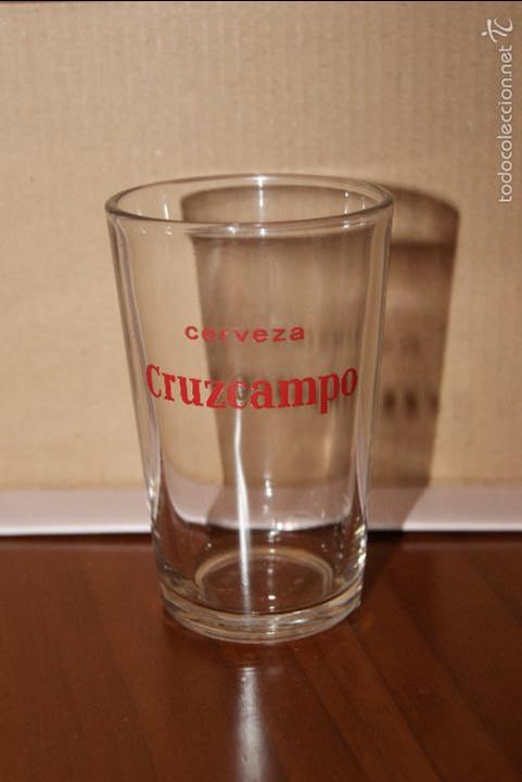 Coleccionismo de cervezas: Vaso ca&ntilde;a cruzcampo en perfecto estado. Sin roces