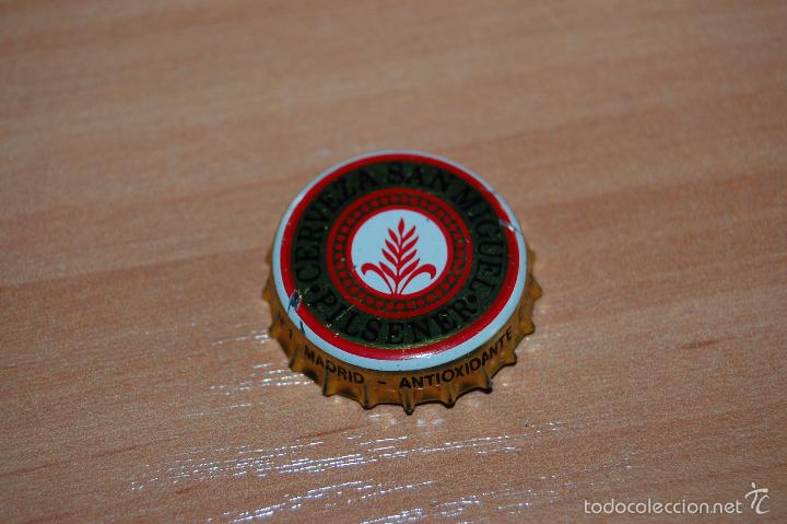 Coleccionismo de cervezas: ANTIGUA CHAPA CORONA CERVEZA SAN MIGUEL PILSENER (II)