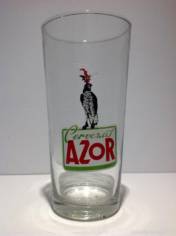Collectable Beer: ANTIGUO VASO DE CERVEZA CERVEZAS AZOR