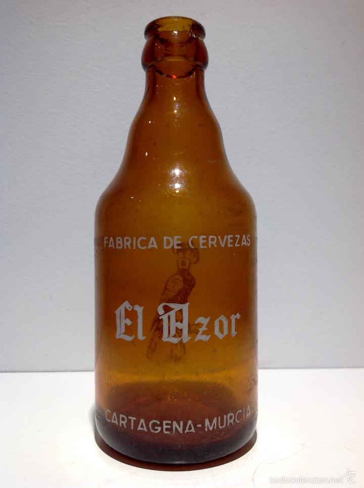 Coleccionismo de cervezas: ANTIGUA BOTELLA DE CERVEZA CERVEZAS AZOR - Foto 1