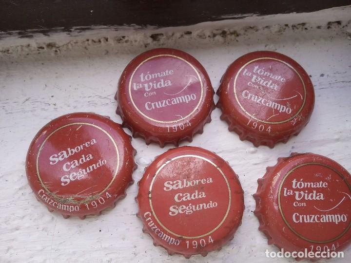 Coleccionismo de cervezas: 5 chapas de cerveza cruzcampo