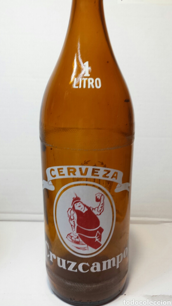 botella de cerveza cruzcampo 1 litro modelo 2 - Compra venta en  todocoleccion