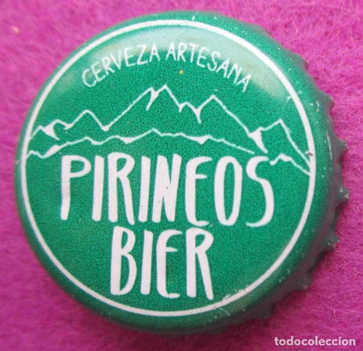 Coleccionismo de cervezas: CHAPA CERVEZA ARTESANA, PIRINEOS BIER, VERDE, B1