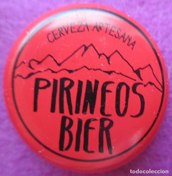 Coleccionismo de cervezas: CHAPA CERVEZA ARTESANA, PIRINEOS BIER, ROJA, B1