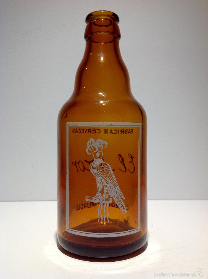 Coleccionismo de cervezas: ANTIGUA BOTELLA DE CERVEZA EL AZOR, TERCIO, IMPECABLE ESTADO - Foto 3