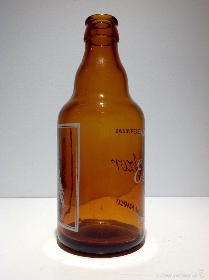 Coleccionismo de cervezas: ANTIGUA BOTELLA DE CERVEZA EL AZOR, TERCIO, IMPECABLE ESTADO - Foto 4