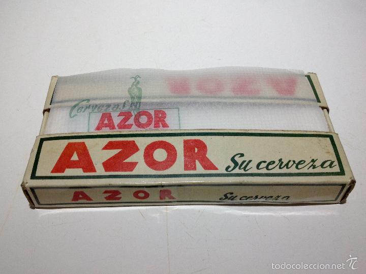 Collectable Beer: ANTIGUO SERVILLETERO DE CARTON DE CERVEZA CERVEZAS AZOR