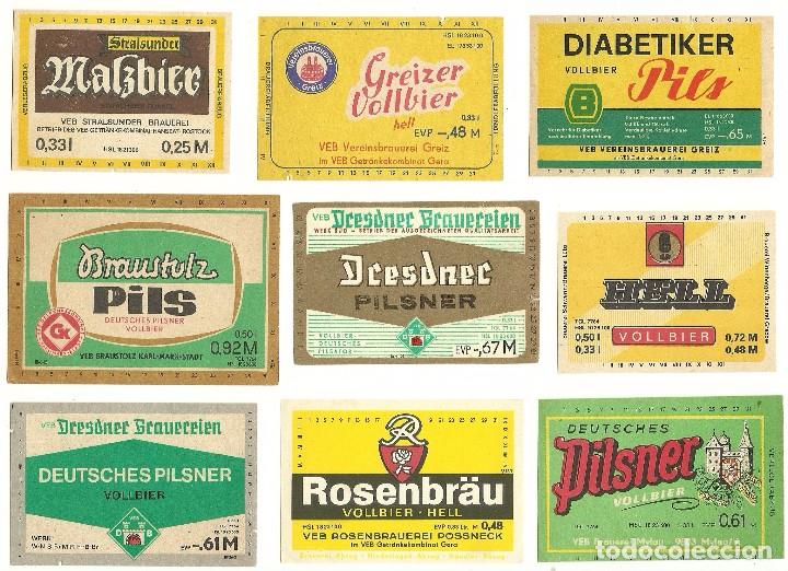 Sammeln von Brauereiartikeln: LOTE ETIQUETAS ALEMANIA ORIENTAL