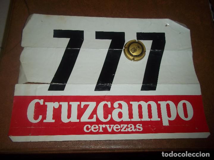Coleccionismo de cervezas: ANTIGUO DORSAL TIPO PEGATINA CARRERAS PATROCINADOR CERVEZAS CRUZCAMPO