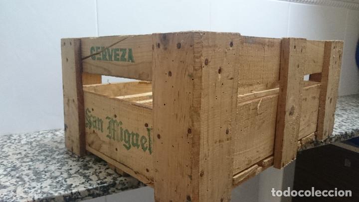 Coleccionismo de cervezas: CAJA MADERA CERVEZA SAN MIGUEL